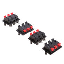 6 Way 2 Row Speaker Terminal Clip Connector 6 Positions Audio Cable Push Type 4 pieces