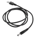3A USB DC Power Charging Cable USB-A to 2.1mmx5.5mm DC Tip Plug Charging Cord