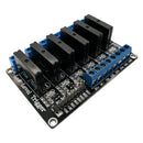 24V 6 Channel G3MB-202P Solid State Relay Module With Resistive Fuse 240V 2A Output