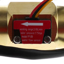 30cm G3/4'' Hall Effect Liquid Water Flow Sensor Switch Flowmeter Fluid Meter 2-50L/min DC 5V-15V 1.75MPa Water Flow Sensor