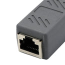 Cat5 Cat6 Cat7 RJ45 Lan Network Ethernet Cable Extender Joiner Adapter Coupler Connector 8P8C Straight Female to Female Gray