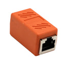 Cat5 Cat6 Cat7 RJ45 Lan Network Ethernet Cable Extender Joiner Adapter Coupler Connector 8P8C Straight Female to Female Orange