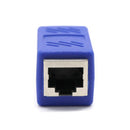 Cat5 Cat6 Cat7 RJ45 Lan Network Ethernet Cable Extender Joiner Adapter Coupler Connector 8P8C Straight Female to Female Blue