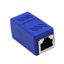 Cat5 Cat6 Cat7 RJ45 Lan Network Ethernet Cable Extender Joiner Adapter Coupler Connector 8P8C Straight Female to Female Blue