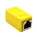Cat5 Cat6 Cat7 RJ45 Lan Network Ethernet Cable Extender Joiner Adapter Coupler Connector 8P8C Straight Female to Female Yellow