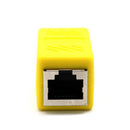Cat5 Cat6 Cat7 RJ45 Lan Network Ethernet Cable Extender Joiner Adapter Coupler Connector 8P8C Straight Female to Female Yellow