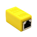 Cat5 Cat6 Cat7 RJ45 Lan Network Ethernet Cable Extender Joiner Adapter Coupler Connector 8P8C Straight Female to Female Yellow