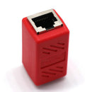 RJ45 Coupler Ethernet Cable Coupler LAN Connector Inline Cat7/Cat6/Cat5e Ethernet Cable Extender Adapter Joiner Female to Female Red