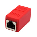 RJ45 Coupler Ethernet Cable Coupler LAN Connector Inline Cat7/Cat6/Cat5e Ethernet Cable Extender Adapter Joiner Female to Female Red
