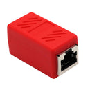 RJ45 Coupler Ethernet Cable Coupler LAN Connector Inline Cat7/Cat6/Cat5e Ethernet Cable Extender Adapter Joiner Female to Female Red