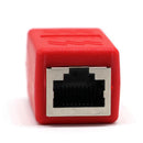 RJ45 Coupler Ethernet Cable Coupler LAN Connector Inline Cat7/Cat6/Cat5e Ethernet Cable Extender Adapter Joiner Female to Female Red