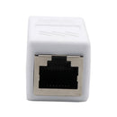 Cat5 Cat6 Cat7 RJ45 Lan Network Ethernet Cable Extender Joiner Adapter Coupler Connector 8P8C Straight Female to Female White