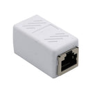 Cat5 Cat6 Cat7 RJ45 Lan Network Ethernet Cable Extender Joiner Adapter Coupler Connector 8P8C Straight Female to Female White