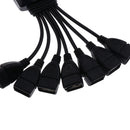 7 Ports USB 2.0 Hub Splitter Cable Expansion Cord High Speed For PC Laptop