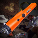 Professional Metal Detector portable + Holster Treasure Hunting Unearthing Tool Buzzer Vibration Automatic Tuning Orange