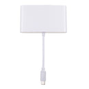 4in1 Hub Type C To HDMI 4K USB 3.0 Ethernet (RJ45 Port) USB-C Adapter for New MacBook/MaBook Pro 2016/2017, Samsung S8/S8 Plus Silver