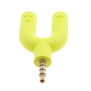 U Shape Adapter Kit 3.5mm Y Splitter for Audio Headphone Green