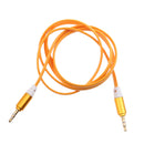 3FT/1M 3.5mm Male to Male Gold Plate Car Aux Audio Cord - 3.5mm Flat Noodle Audio Cable Gold Plated Male to Male Â– No Tangles