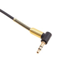 1M/3Ft 3.5mm Auxiliary Audio Jack to Jack Cable 90 Degree Right Angle for iPhone / iPad / Smartphones / Tablets, Gold Plated Male to Male, Tangle-Free