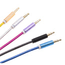 3 Ft Nylon Braided 3.5mm Plug Male to Male Car and Home Stereo Auxiliary Audio Extension Cable Cord For iPad, Android, Headphone, MP3 Players