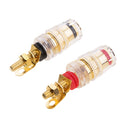2-Pack 4mm Banana Plug Socket Connector Binding Post for Amplifier Speaker Terminal In-Wall Plate