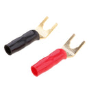 2 Pcs Copper Speaker Cable Spade Connector Terminal Plug Gold Plated,Soldering Stereo Speaker DIY