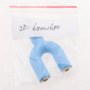 3.5mm Audio Splitter Jack Earphone Headphone 2 Ways U Adapter Keyring Blue