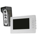 7'' LCD Video Door Phone Intercom Doorbell, Remote Unlock Night Vision Security Camera Home Surveillance with 1 Monitors-EU