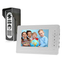 7'' LCD Video Door Phone Intercom Doorbell, Remote Unlock Night Vision Security Camera Home Surveillance with 1 Monitors-EU