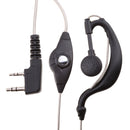 2 Pin G Shape Clip-Ear Headset Earpiece for Kenwood Baofeng Walkie Talkie UV-5R UV-5RA 888S Two Way Radio Walkie Talkies