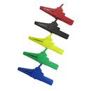 5pcs Pure Copper 32A 1000V Protecting Alligator Crocodile Clip Clamps with 4mm Banana Socket -5 Color
