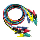 5 Pieces Cleqee P1024 Double-ended Clips Cable Alligator Testing Probe Lead