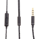 3.5mm Jack DIY Earphone Headphone Audio Cable Replacement Cord Wire 125cm Black