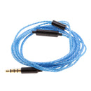 3.5mm Jack DIY Earphone Headphone Audio Cable Replacement Cord Wire Blue