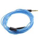 3.5mm Jack DIY Earphone Headphone Audio Cable Replacement Cord Wire Blue