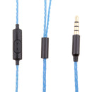 3.5mm Jack DIY Earphone Headphone Audio Cable Replacement Cord Wire Blue