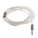 3.5mm Jack DIY Earphone Headphone Audio Cable Replacement 125cm Gray
