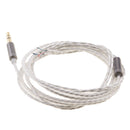 3.5mm Jack DIY Earphone Headphone Audio Cable Replacement 125cm Gray