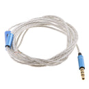 3.5mm DIY Earphone Headphone Audio Cable Replacement Cord 130cm Blue