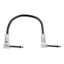 6.35mm Guitar Cable,1/4 Inch TS to 1/4 Inch TS 6.35mm Phono Jack Right Angle to Right Angle Plug Instrument Wire Cord For Electric Bass Guitar, Amplifier, Musical Instrument Line 0.3Meter