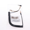 3.5mm (1/8") M-M Coiled Audio Cable Wire Headphone Aux Input Cable Black