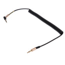 3.5mm (1/8") M-M Coiled Audio Cable Wire Headphone Aux Input Cable Black