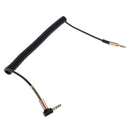 3.5mm (1/8") M-M Coiled Audio Cable Wire Headphone Aux Input Cable Black