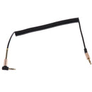 3.5mm (1/8") M-M Coiled Audio Cable Wire Headphone Aux Input Cable Black