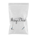 3.5mm Male To 3.5mm Male Coiled Stereo Audio Headphone Cable L-Shaped White