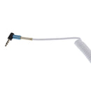 3.5mm Male To 3.5mm Male Coiled Stereo Audio Headphone Cable L-Shaped White