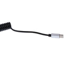 Coiled Type-C Cable for Car, Coiled USB C Charger Cable for Xiaomi 6 5, Galaxy S8, S8+, MacBook, Sony XZ Silver