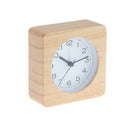 Student Small Wooden Silent Alarm Clock Table Clock with Non Ticking