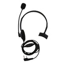 2 Pin Noise Canceling Headset Headphone with PTT Mic for 2 way Radio Walkie Talkie Kenwood Puxing Wouxun Baofeng (Black)