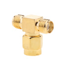 Mini RP-SMA male to dual RP-SMA female T connector adapter pigtail NEW for Wi-Fi